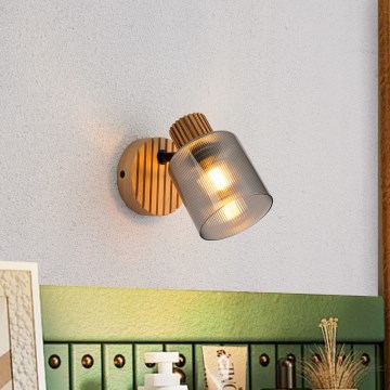 Brilagi - Zidna spot svetiljka HYGGE 1xE14/15W/230V drvo/zadimljeno