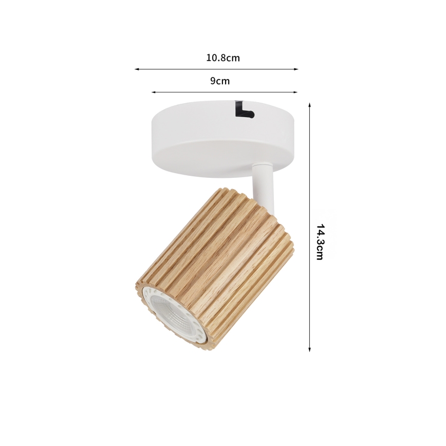 Brilagi - Zidna spot svetiljka MODERN WOOD 1xGU10/8W/230V drvo/bela