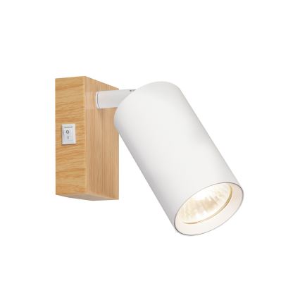 BRILAGI - Zidno spot svetlo sa prekidačem SELE 1xGU10/30W/230V belo/dekor hrasta