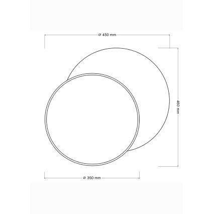 Brilagi - Zidna svetiljka CIRCLES 1xE27/60W/230V Ø 45 cm krem/siva