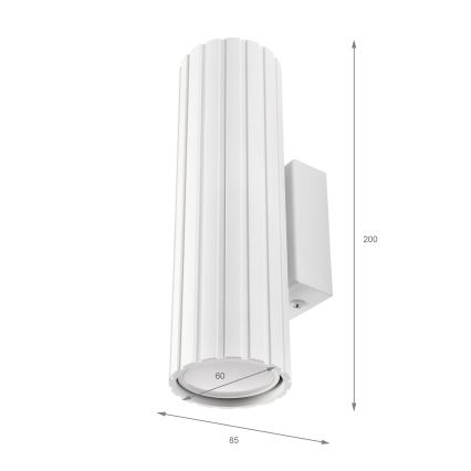 BRILAGI - Zidna svetiljka CRISPINA 2xGU10/10W/230V 20 cm bela