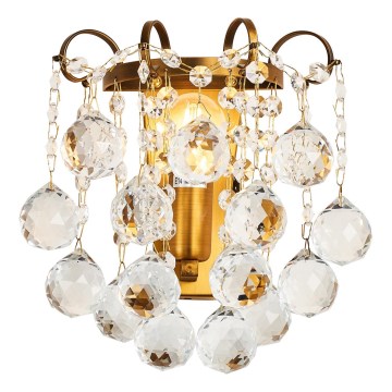 Brilagi - Zidna svetiljka CRYSTAL 1xE14/60W/230V mesing