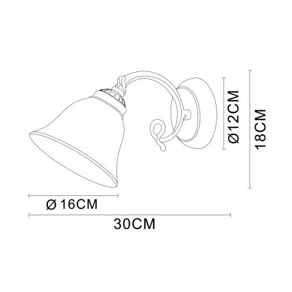 Brilagi - Zidna svetiljka NOSTALGIA 1xE27/60W/230V