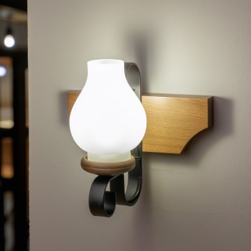 Brilagi - Zidna svetiljka QUEEN 1xE14/40W/230V buk/orah