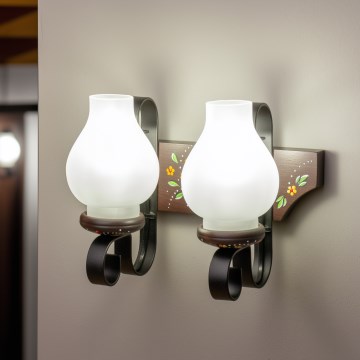 Brilagi - Zidna svetiljka QUEEN 2xE14/40W/230V bukva/wenge