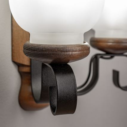 Brilagi - Zidna svetiljka RUSTIC 2xE14/40W/230V buk/orah