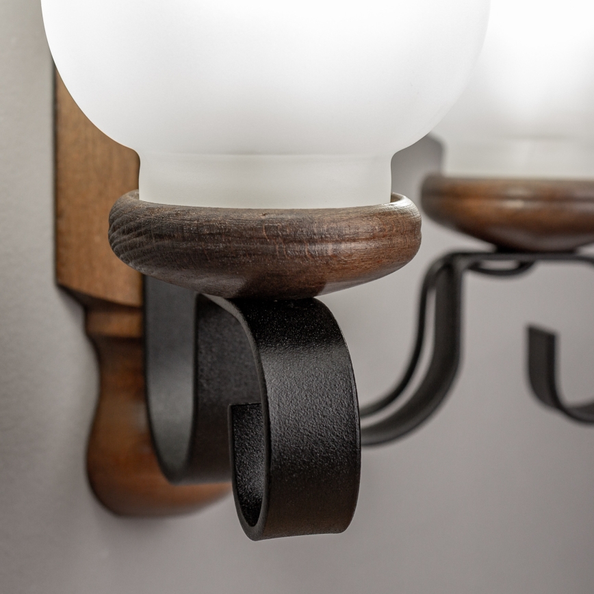 Brilagi - Zidna svetiljka RUSTIC 2xE14/40W/230V buk/orah