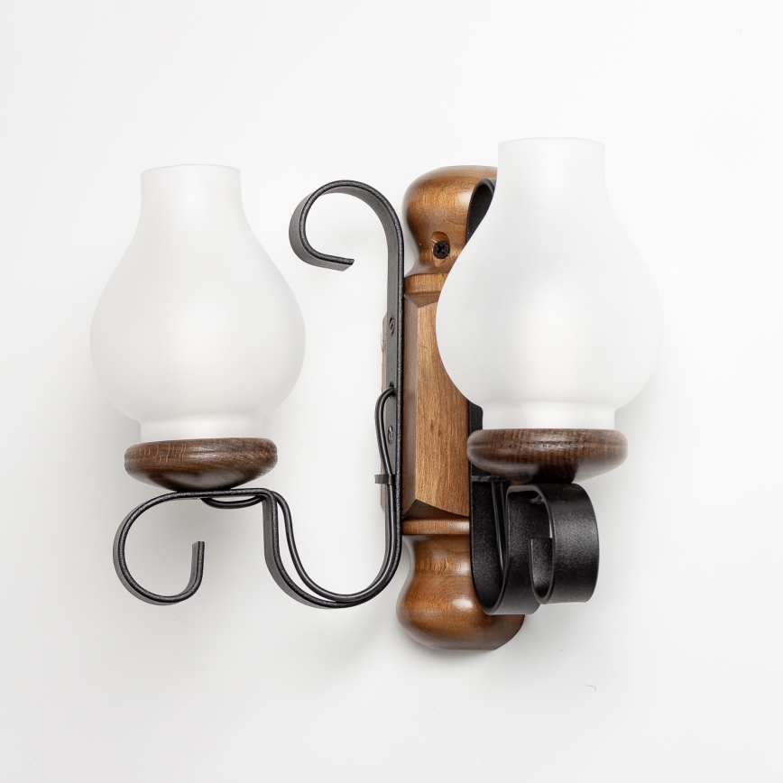 Brilagi - Zidna svetiljka RUSTIC 2xE14/40W/230V buk/orah