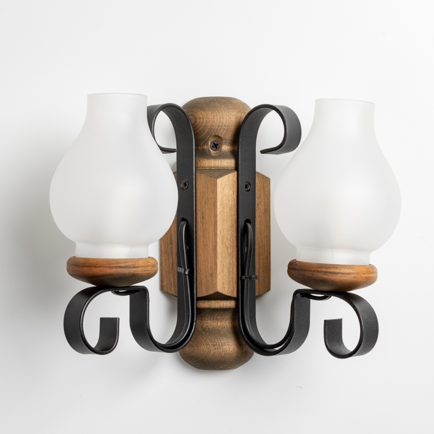 Brilagi - Zidna svetiljka RUSTIC 2xE14/40W/230V bukva