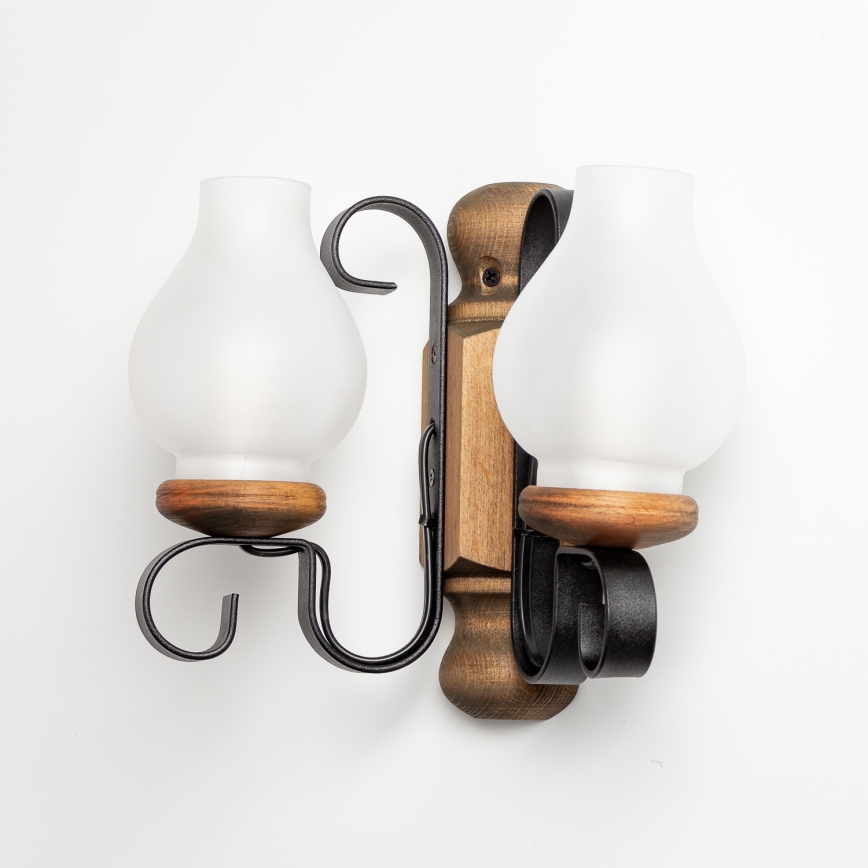 Brilagi - Zidna svetiljka RUSTIC 2xE14/40W/230V bukva