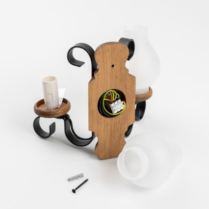 Brilagi - Zidna svetiljka RUSTIC 2xE14/40W/230V bukva