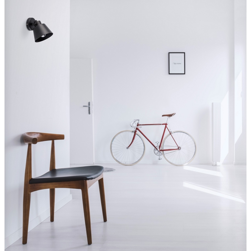 Brilagi - Zidno reflektorsko svetlo TECHNO 1xE27/60W/230V crna