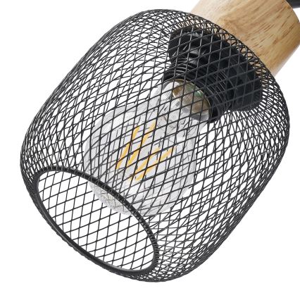 Brilagi - Zidno spot svetlo BASKLITE 1xE27/15W/230V drvo/crna