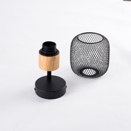 Brilagi - Zidno spot svetlo BASKLITE 1xE27/15W/230V drvo/crna