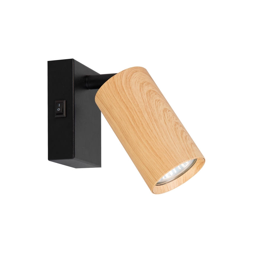 Brilagi - Zidno spot svetlo SELE 1xGU10/30W/230V crna/dekor hrasta