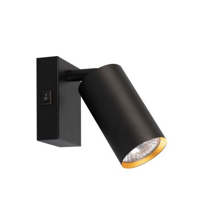 BRILAGI - Zidno spot svetlo sa prekidačem SELE 1xGU10/30W/230V crno/zlatno