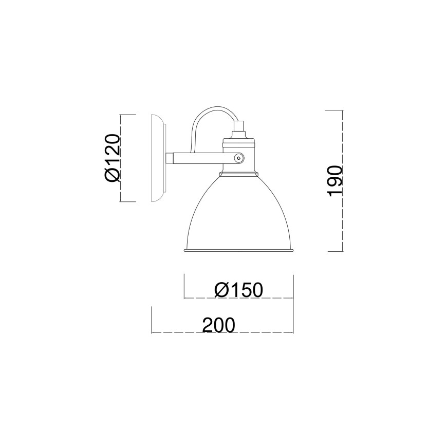 Brilagi - Zidno spot svetlo TECHNO 1xE27/60W/230V krem/patina
