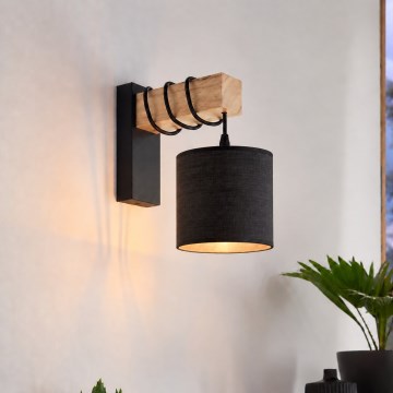 BRILAGI - Zidno svetlo NUBILA 1xE27/60W/230V braon/crna