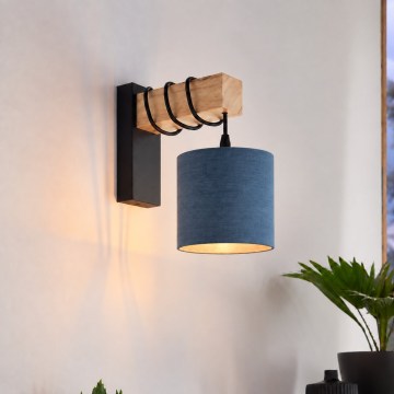 BRILAGI - Zidno svetlo NUBILA 1xE27/60W/230V braon/crna/tamnoplava