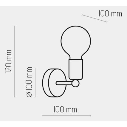 Brilagi - Zidno svetlo OMBORO 1xE27/60W/230V