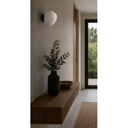 BRILAGI - Zidno svetlo PEBBLES 1xE27/40W/230V prečnik 20 cm crna