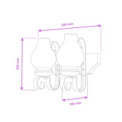 Brilagi - Zidno svetlo QUEEN 2xE14/40W/230V buk/krem