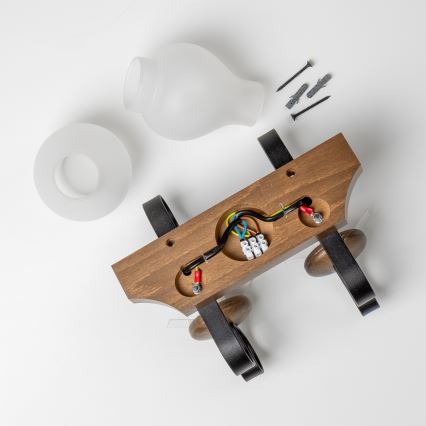 Brilagi - Zidno svetlo QUEEN 2xE14/40W/230V buk/orah