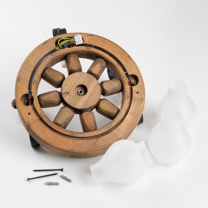 Brilagi - Zidno svetlo ROATA APLICA 3xE14/40W/230V bukva