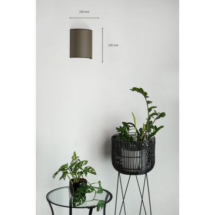 BRILAGI - Zidno svetlo SEMI 1xE27/15W/230V, prečnik 20 cm, braon