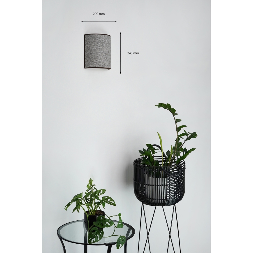 Brilagi - Zidno svetlo SEMI 1xE27/15W/230V prečnik 20 cm sivo