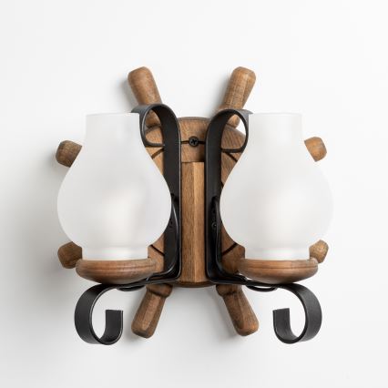 Brilagi - Zidno svetlo TIMONA 2xE14/40W/230V bukva