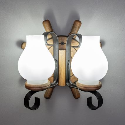 Brilagi - Zidno svetlo TIMONA 2xE14/40W/230V bukva