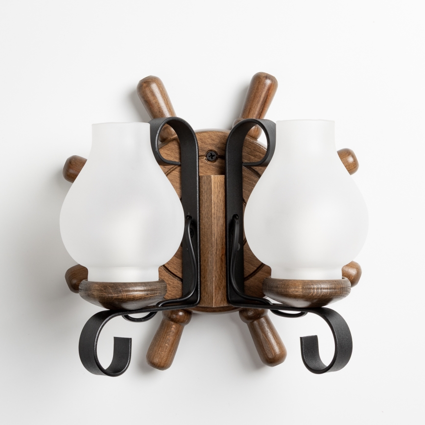 Brilagi - Zidno svetlo TIMONA 2xE14/40W/230V bukva/orah