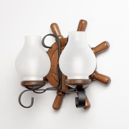 Brilagi - Zidno svetlo TIMONA 2xE14/40W/230V bukva/orah