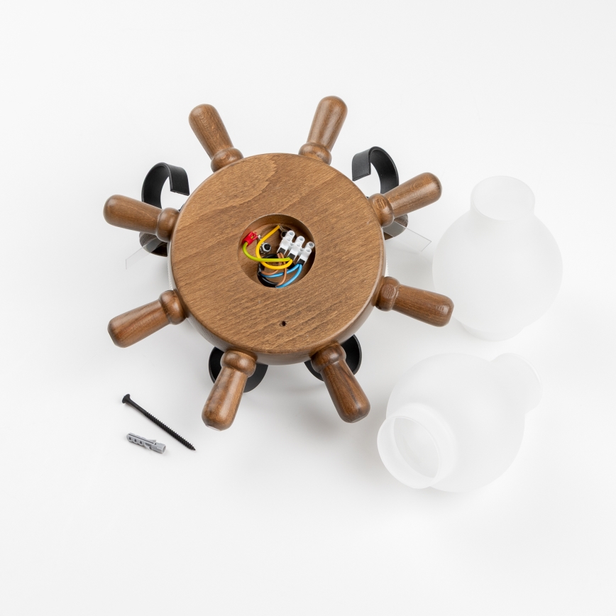 Brilagi - Zidno svetlo TIMONA 2xE14/40W/230V bukva/orah