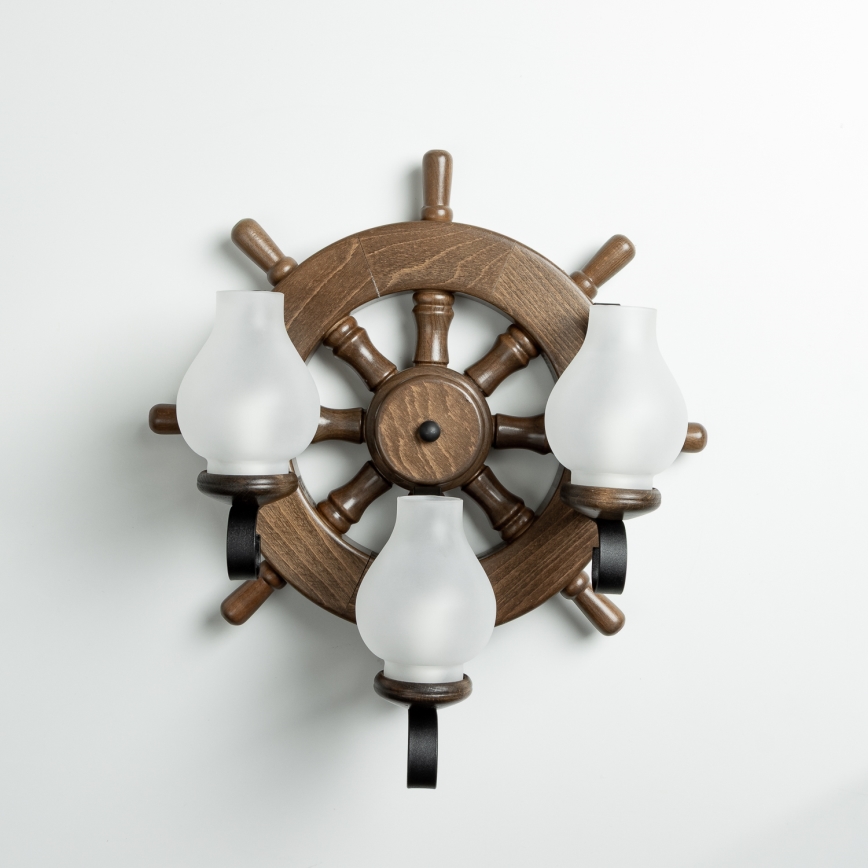 Brilagi - Zidno svetlo TIMONA 3xE14/40W/230V buk/orah