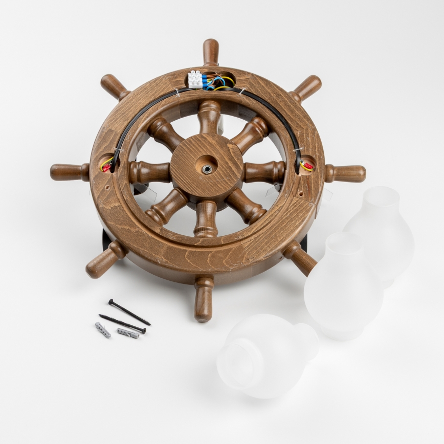 Brilagi - Zidno svetlo TIMONA 3xE14/40W/230V buk/orah