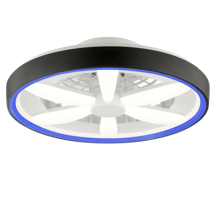 Brilliant - LED RGBW prigušiva stropni ventilator sa svetlom GAIANO LED/48W/230V 2700-6500K crna + daljinski upravljač