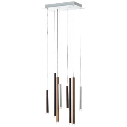 Brilliant - LED prigušiva luster na sajli CEMBALO LED/32W/230V mat hrom/crna/braon