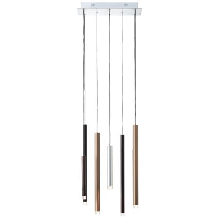 Brilliant - LED prigušiva luster na sajli CEMBALO LED/32W/230V mat hrom/crna/braon