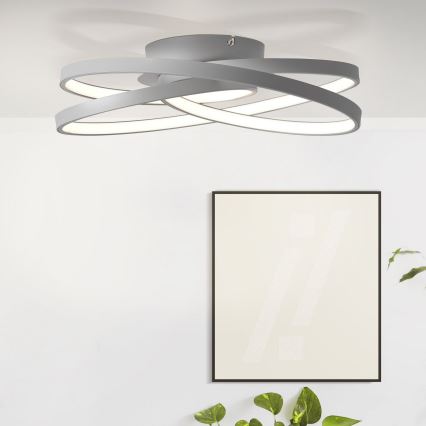 Brilliant - LED plafonsko svetlo LABYRINTH LED/40W/230V prečnik 39,5 cm siva