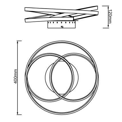 Brilliant - LED plafonsko svetlo LABYRINTH LED/40W/230V prečnik 39,5 cm siva