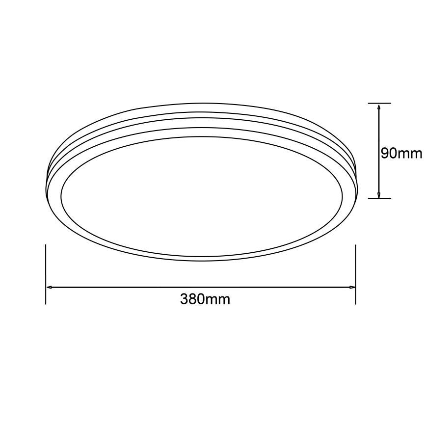 Brilliant - LED plafonsko svetlo LASKOS LED/22W/230V prečnik 38 cm kaučukovac