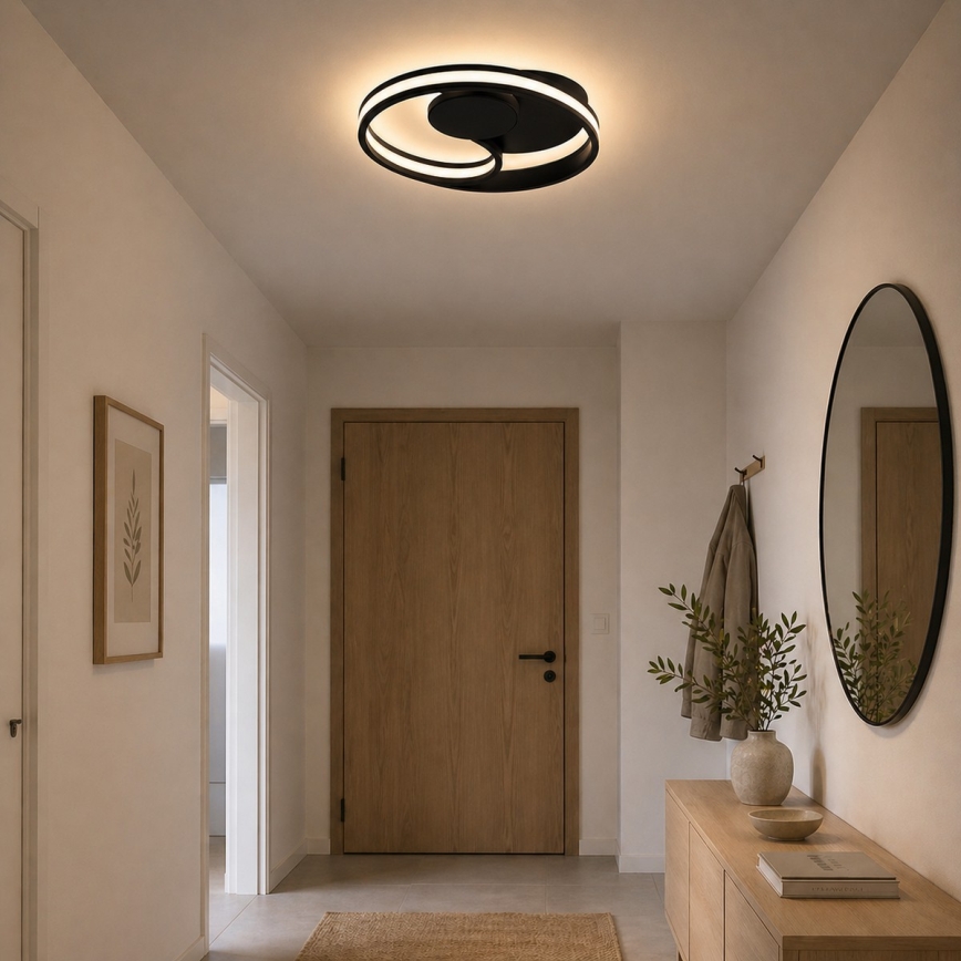 Brilliant - LED plafonsko svetlo REVOLA LED/33W/230V 3000/4000/6500K prečnika 40 cm crno