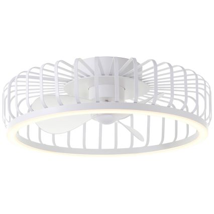 Brilliant - CAPO prigušiva LED plafonska lampa sa ventilatorom LED/36W/230V 2700-6500K, prečnik 48 cm, bela + daljinski upravljač