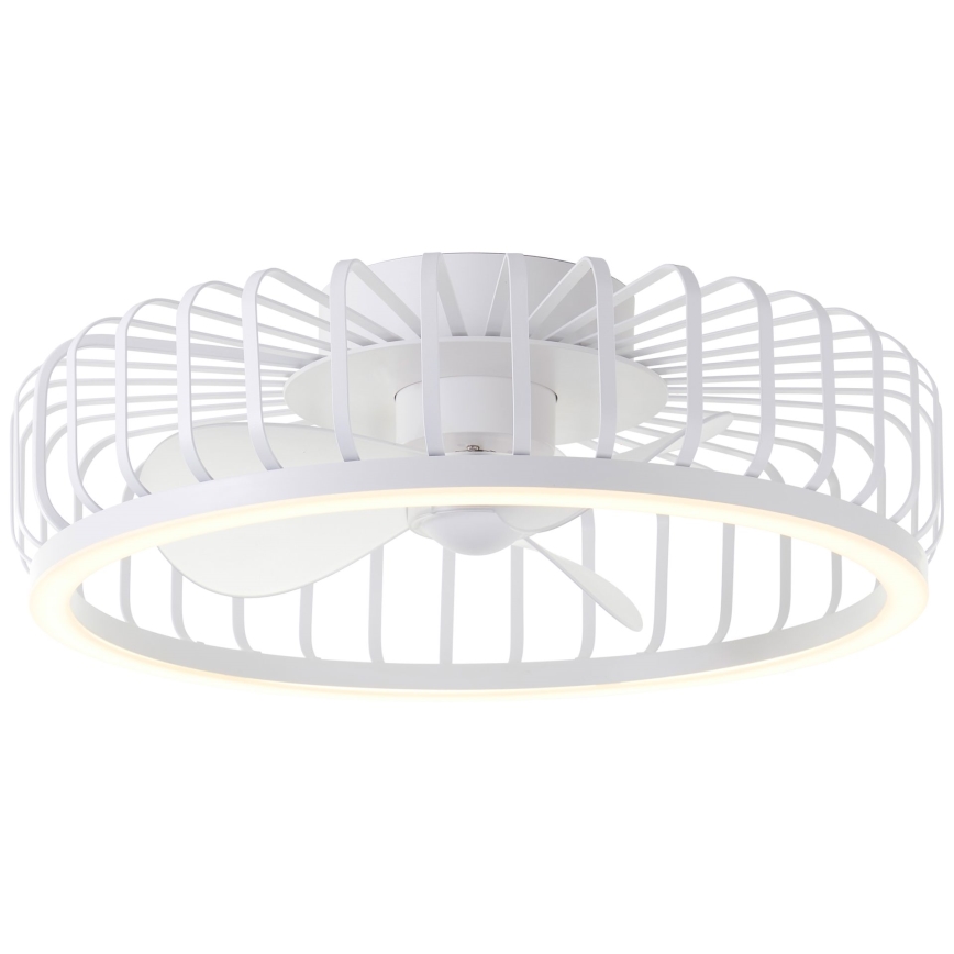 Brilliant - CAPO prigušiva LED plafonska lampa sa ventilatorom LED/36W/230V 2700-6500K, prečnik 48 cm, bela + daljinski upravljač