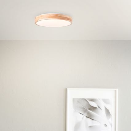 Brilliant - LED plafonsko svetlo SLIMLINE LED/24W/230V prečnik 34,5 cm kaučukovo drvo