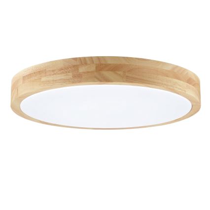 Brilliant - LED stropno svetlo za kupatilo MOREEN LED/18W/230V 2700/4000/6500K prečnik 34 cm IP44, od kaučukovog drveta