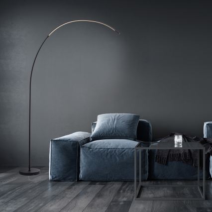 Brilliant - LED podna lampa BOW, prigušiva na dodir, 14W/230V 3000/4000/6500K, crna