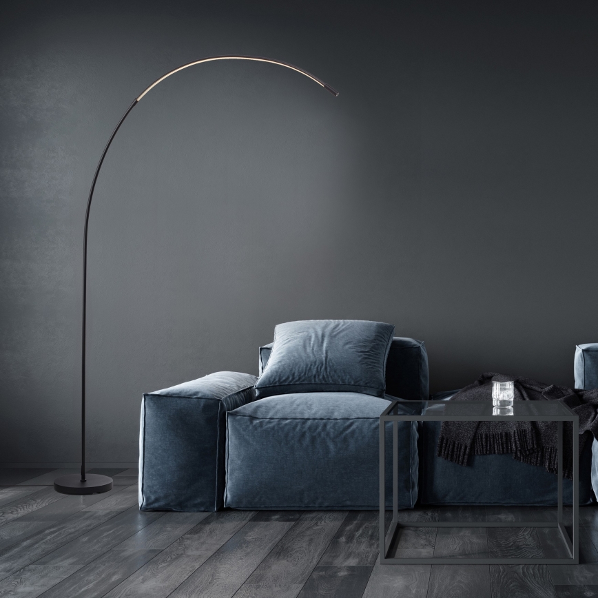 Brilliant - LED podna lampa BOW, prigušiva na dodir, 14W/230V 3000/4000/6500K, crna